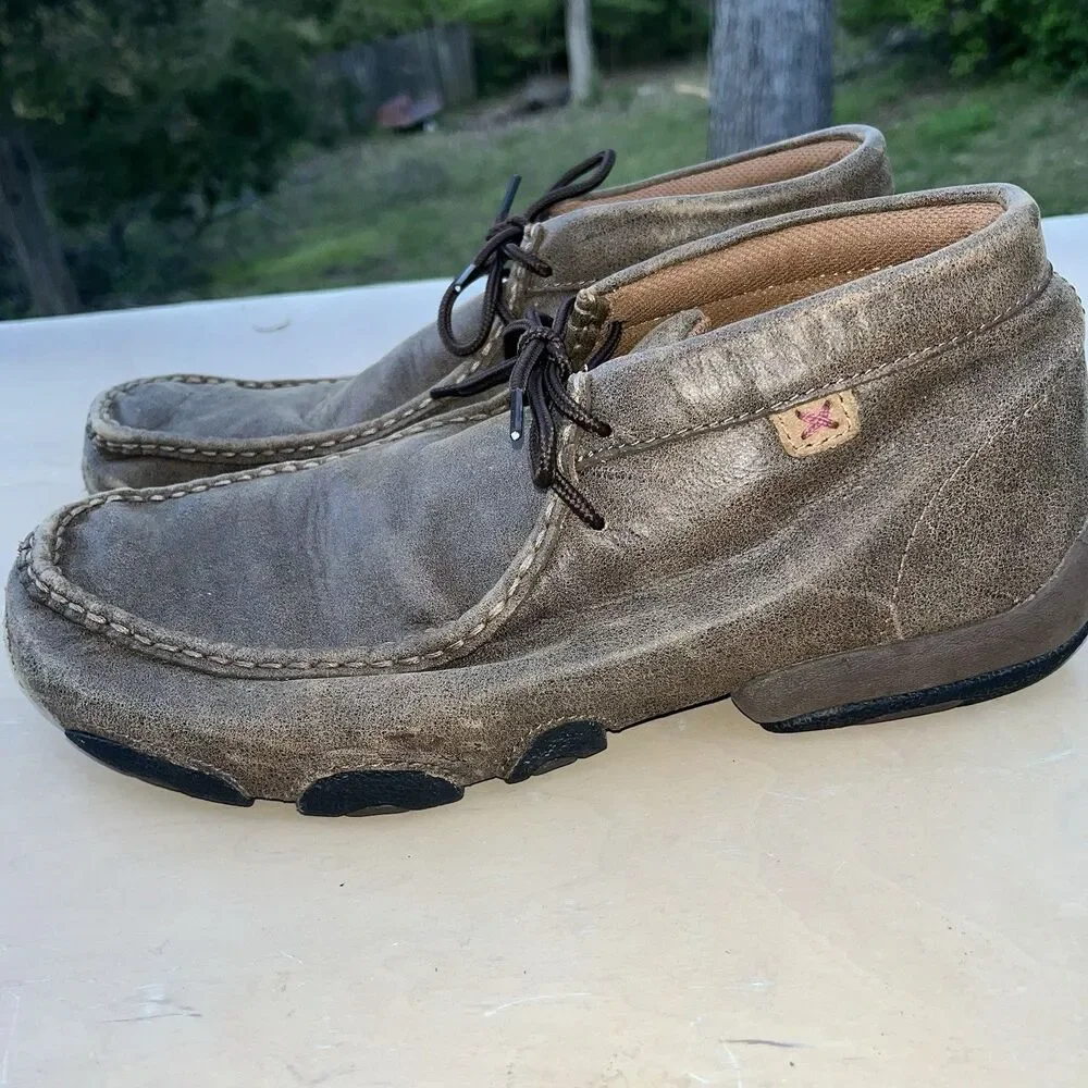 Twisted X Women's Chukka Boots Driving Moc Shoes Brown Size 9.5 M